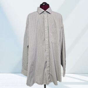 Tommy Hilfiger Blue White Red Checkered Casual Button Up Mens Shirt